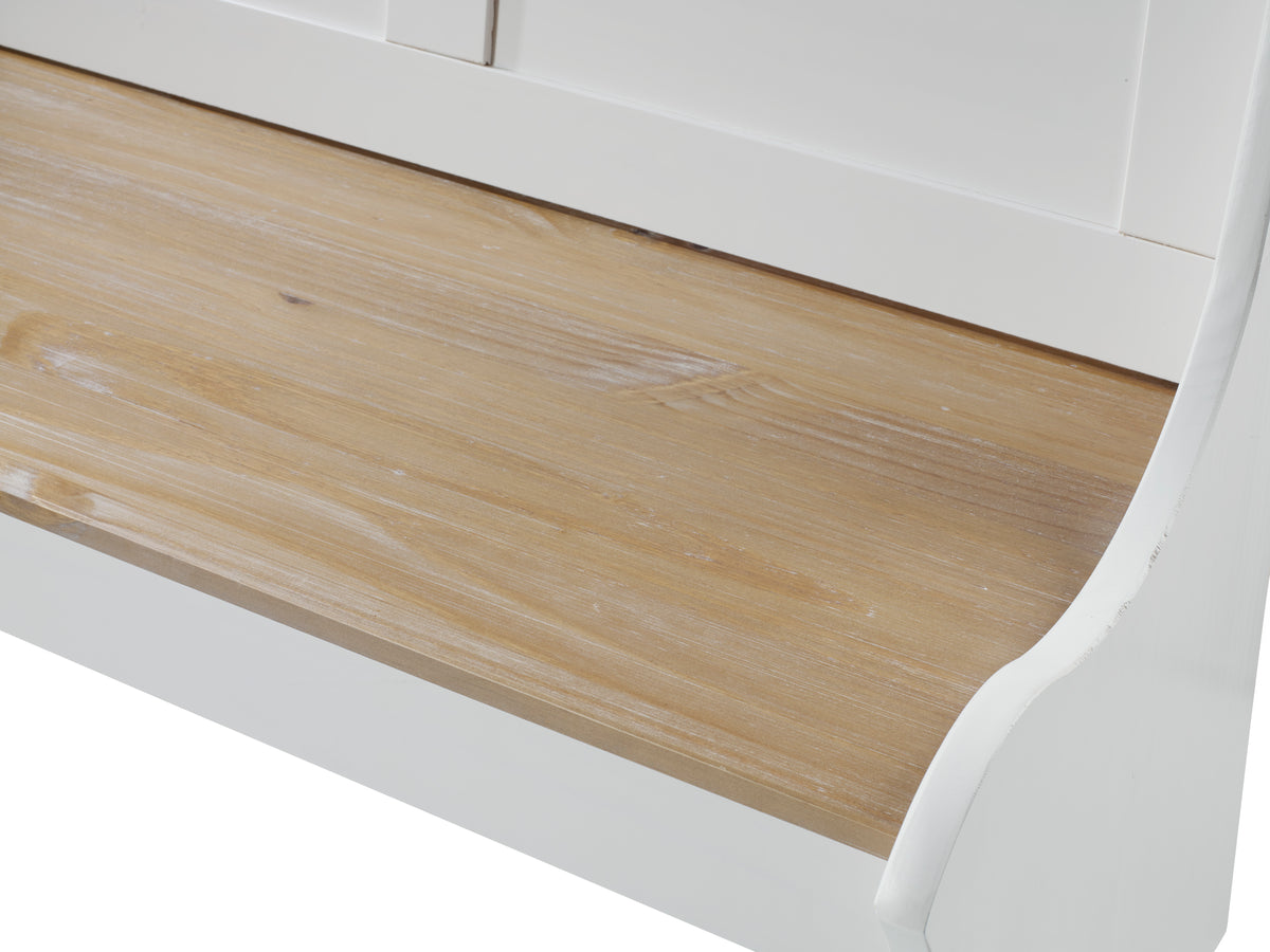 Breakfast Nook with Table and Bench, Driftwood and White Finish X108515