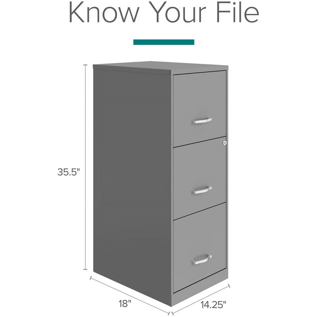 3 Drawer Metal File Cabinet with Lock I637