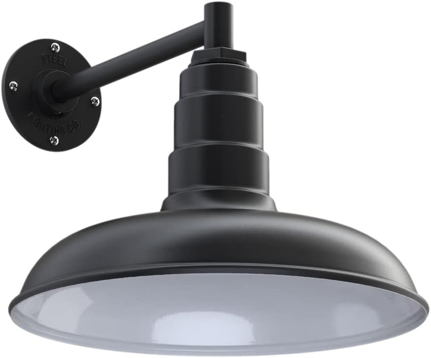 Galvanized Outdoor Barn Light with Dusk to Dawn Sensor A52341