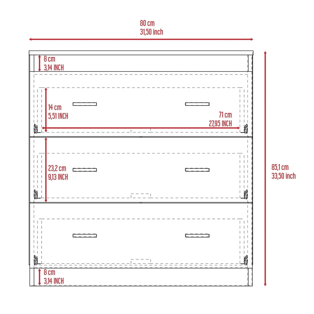 Light Grey Manufactured Wood Dresser K605
