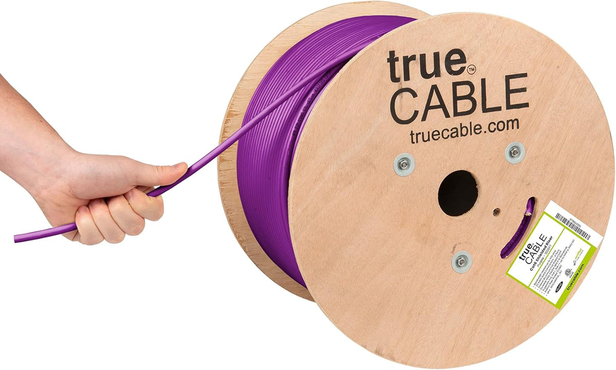 1000ft Yellow 23AWG Solid Bare Copper Bulk Ethernet Cable E9632