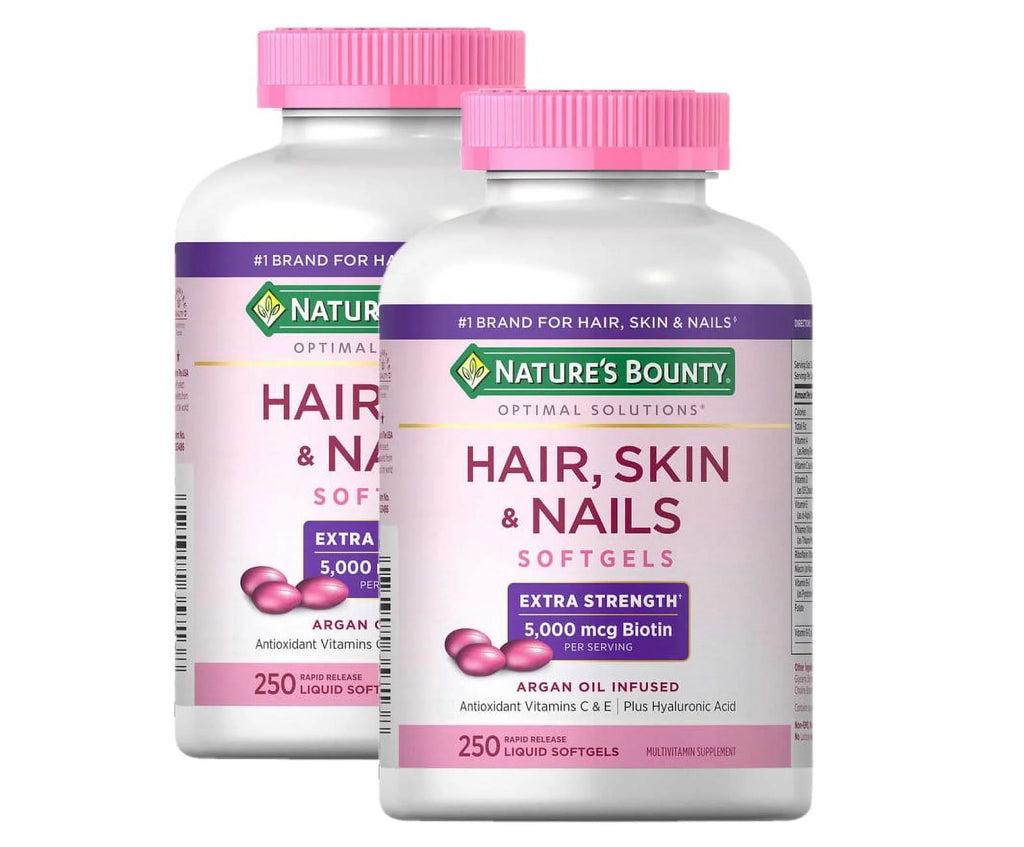 2 Pack Hair Skin and Nails 250 Softgels A3005