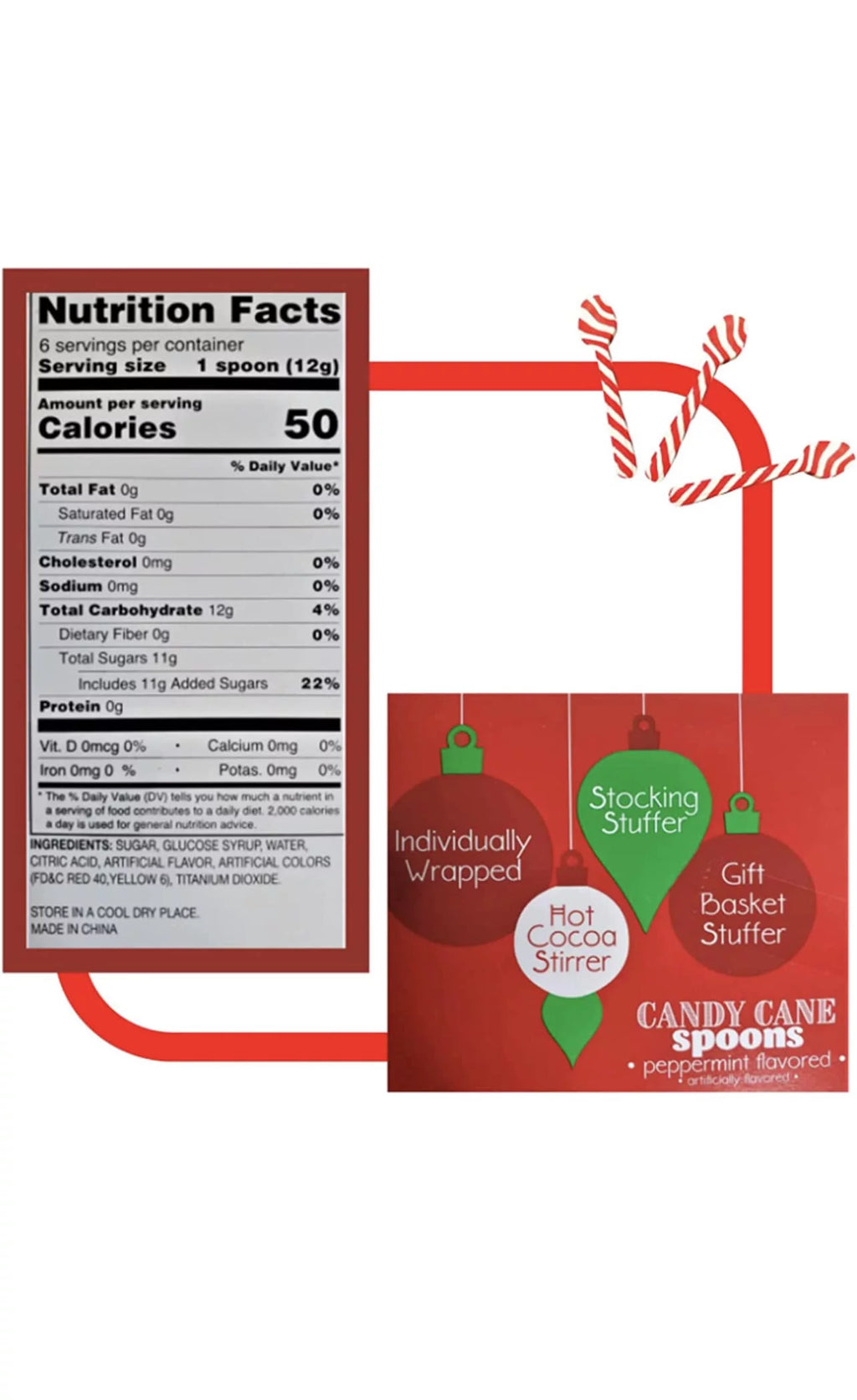 Edible Peppermint Spoons 5 Pack W34333