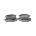 Collapsible Silicone Dog & Cat Bowl, Gray, Small J72518