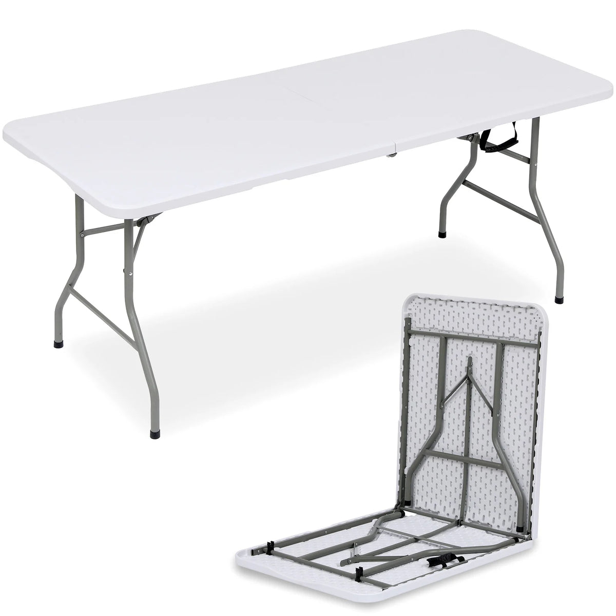 White 6ft Plastic Folding Table C296799