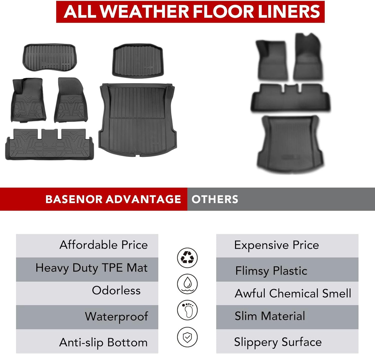 Model 3 TPE All-Weather Floor Mat Set B78389