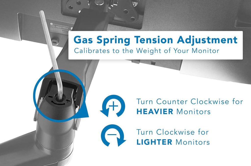 Full Motion Gas Spring Monitor Wall Mount Arm for 13-32 Inch Screens R128905