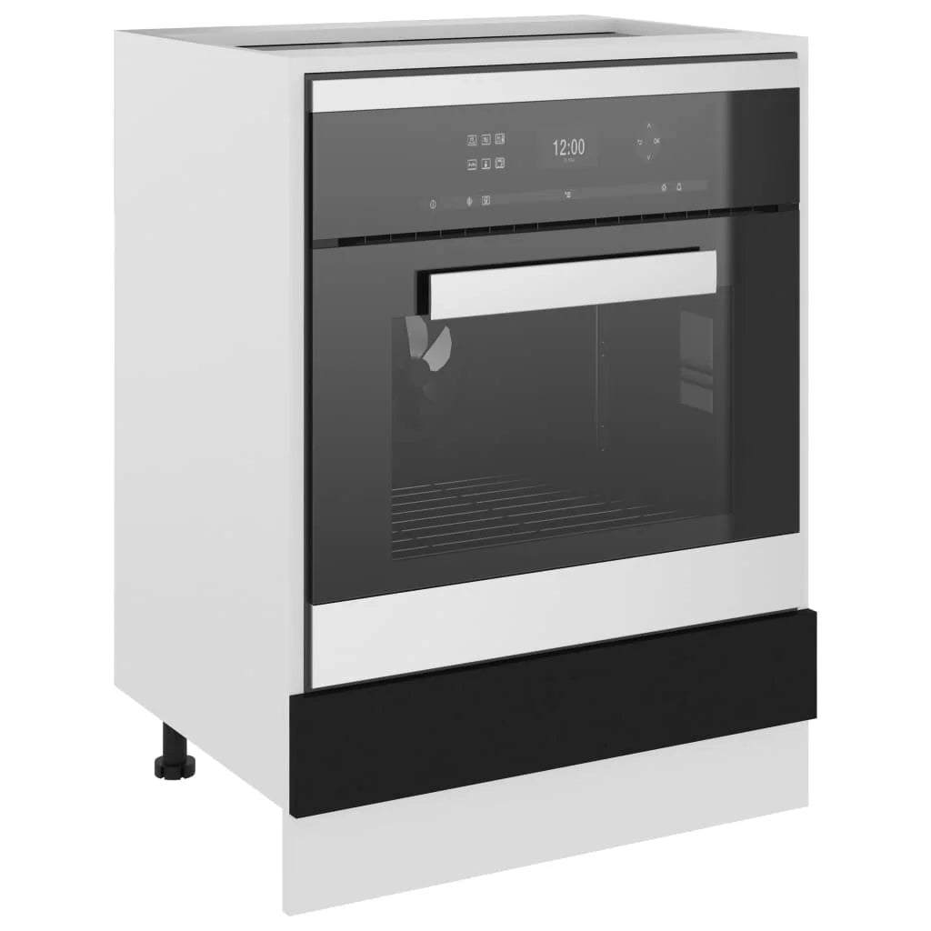 Black Engineered Wood Oven Cabinet I5130