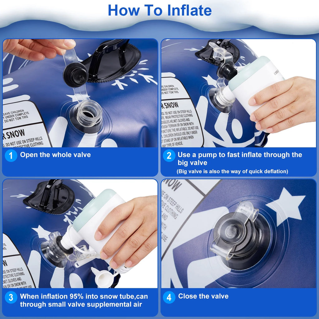 47-Inch Inflatable Snow Tube Sled Z141