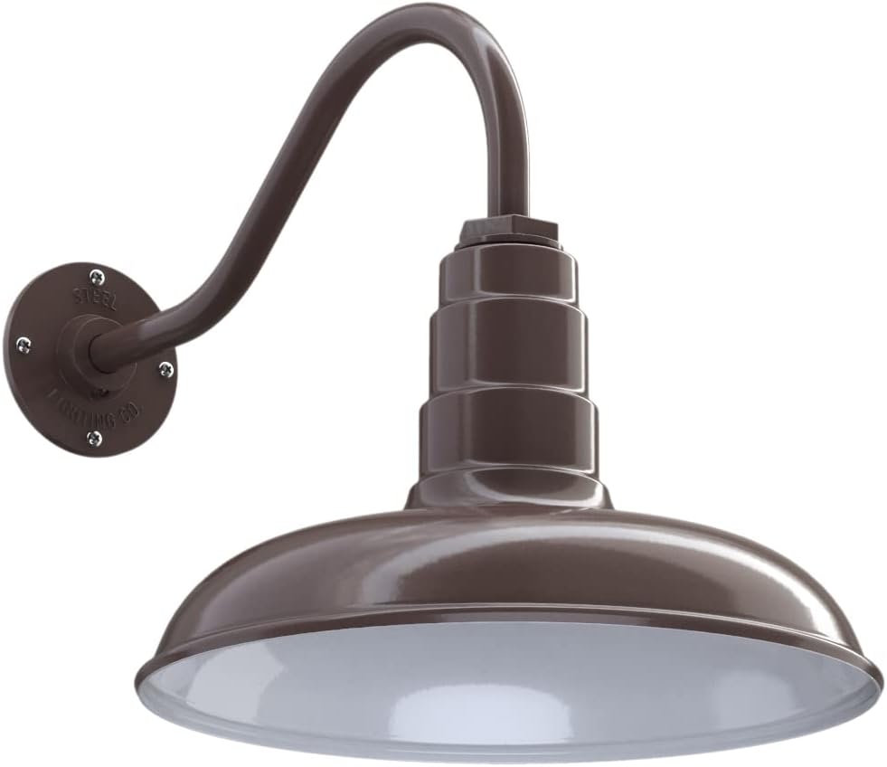 Galvanized Outdoor Barn Light with Dusk to Dawn Sensor A52341