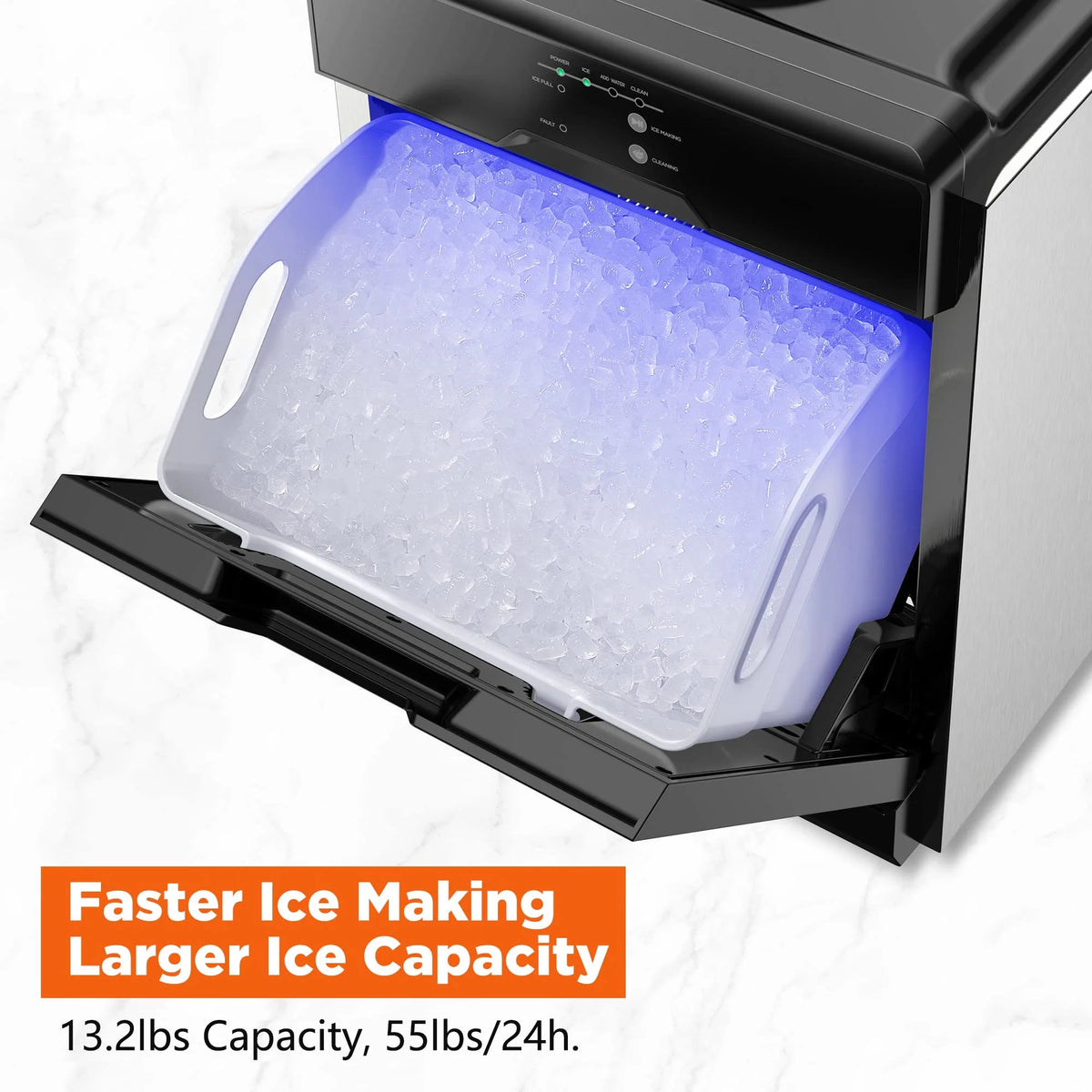 Portable Countertop Nugget Ice Maker, 55Lbs/24H, Self-Cleaning C86268