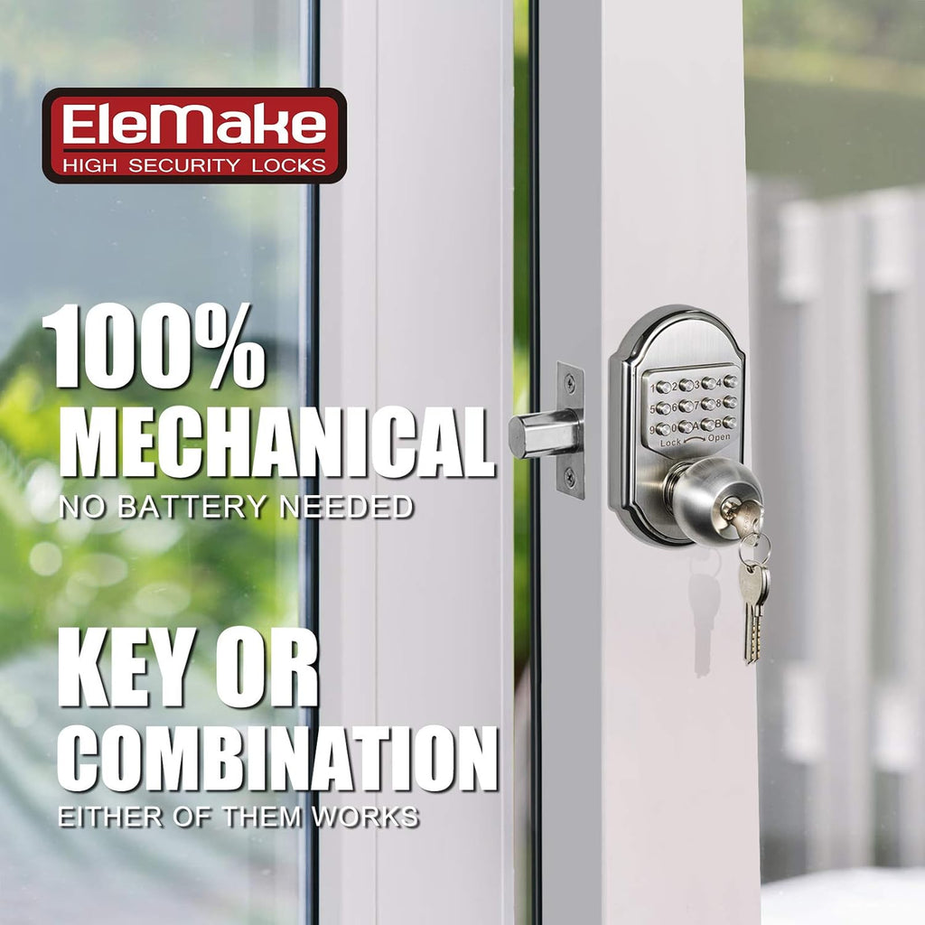 Keyless Entry Keypad Deadbolt Door Lock 304 Stainless Steel Mechanical N115
