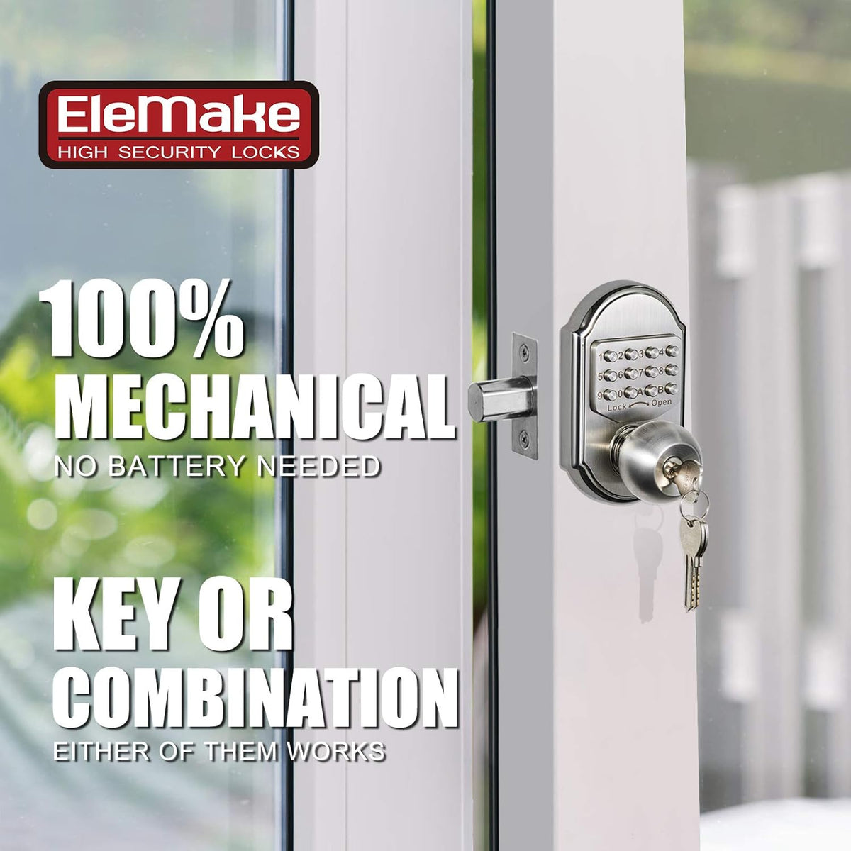Keyless Entry Keypad Deadbolt Door Lock 304 Stainless Steel Mechanical N115