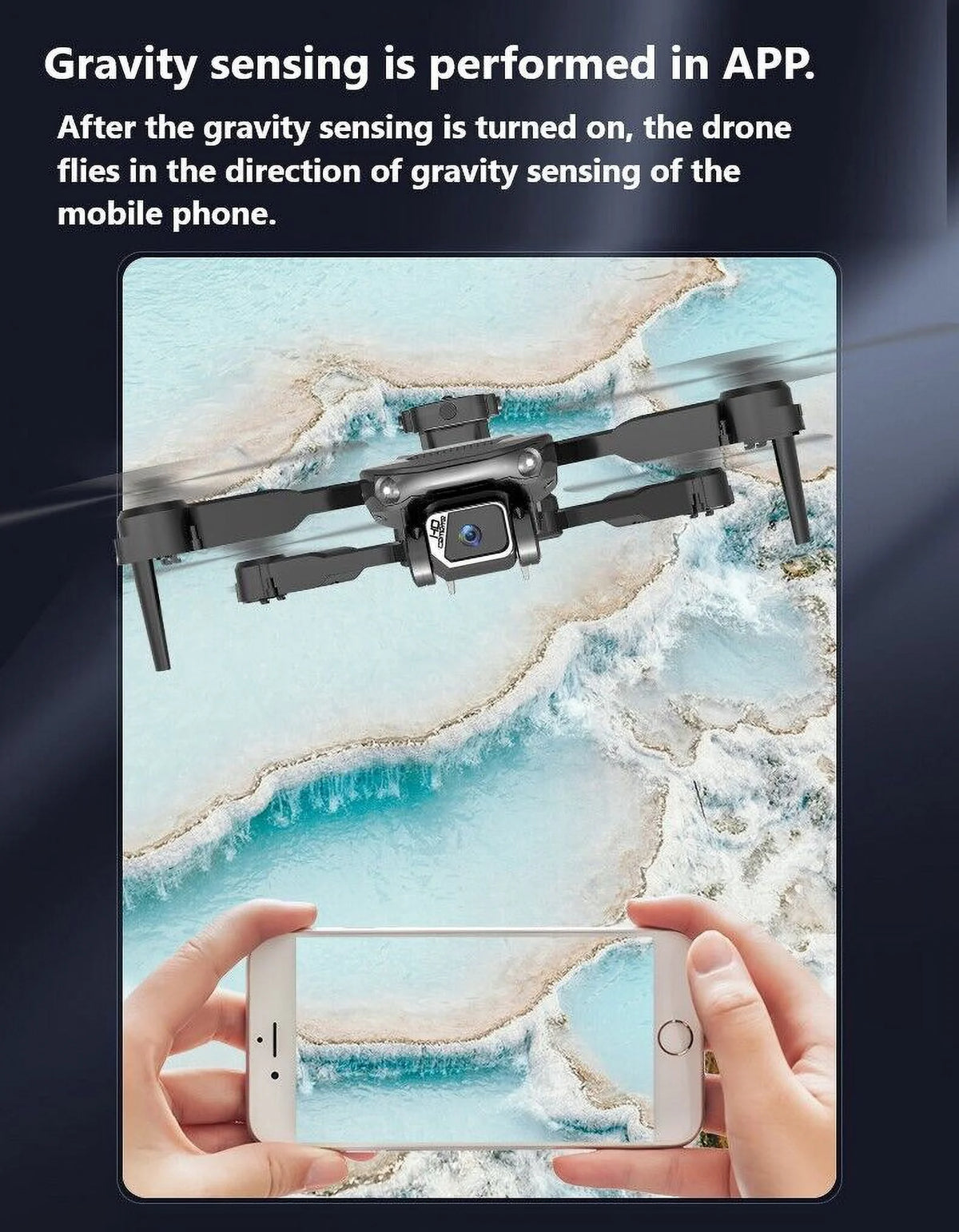 Foldable 5G 4K Drone with HD Dual Camera Orange I5904