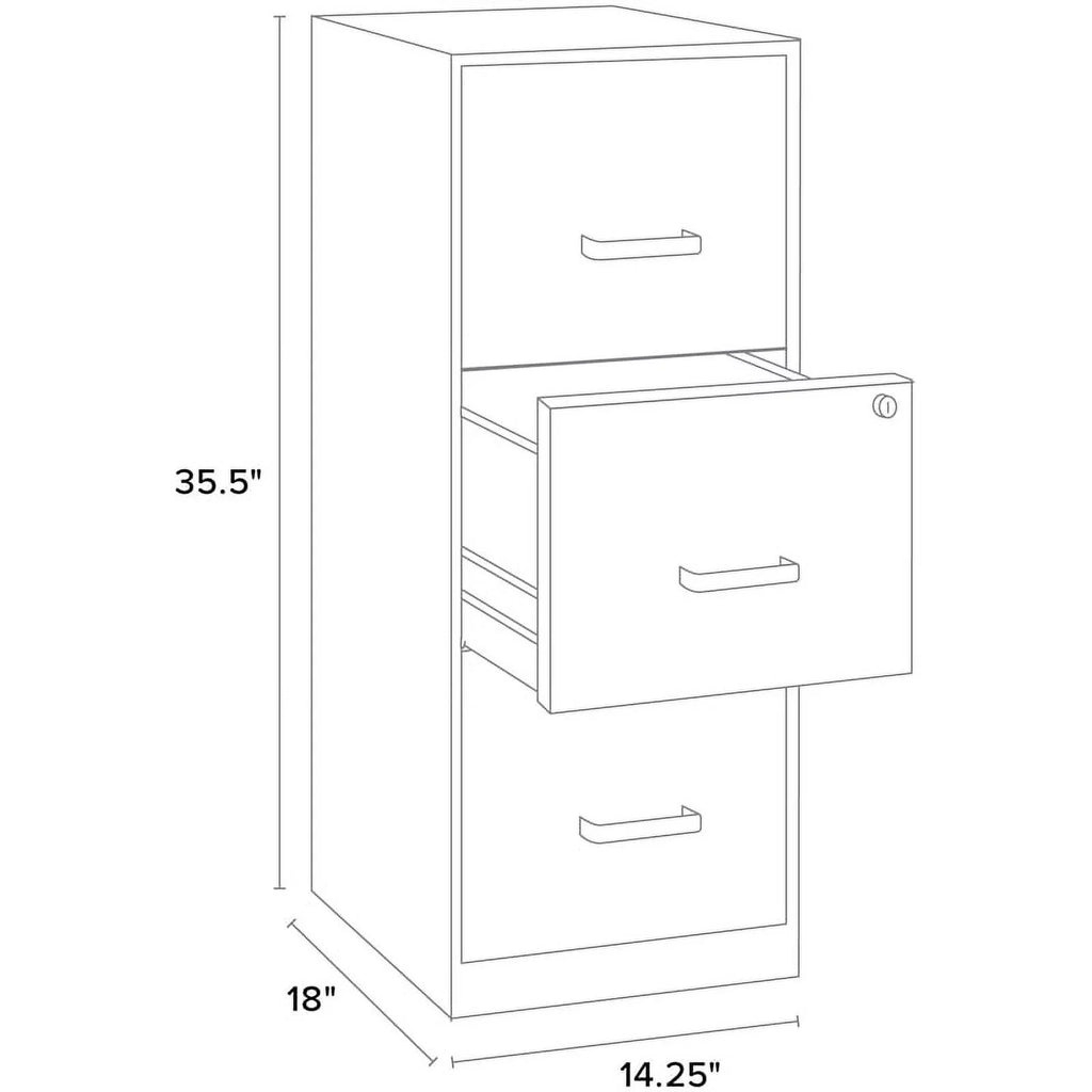 3 Drawer Metal File Cabinet with Lock I637