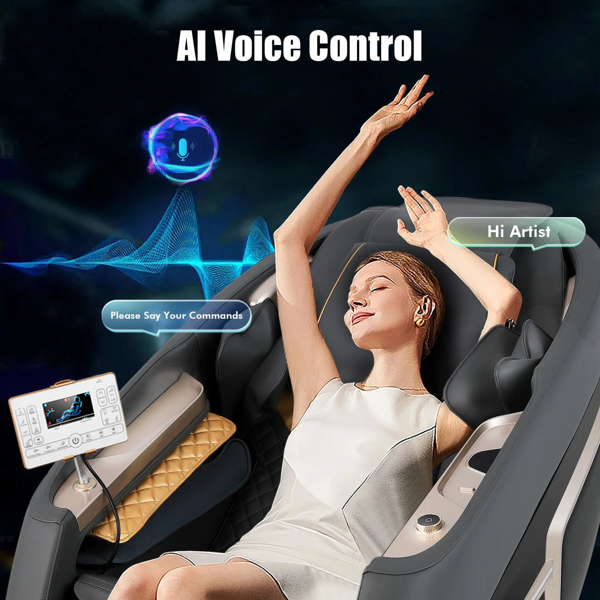 Full Body SL Track Zero Gravity Massage Chair Recliner with 12 Modes E3169