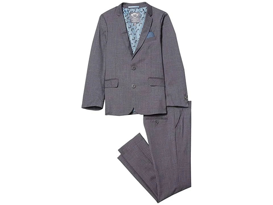 Grey/Blue Yonder Check Two-Piece Boy's Suit I58329