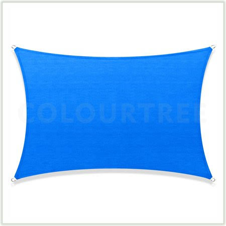 Blue Rectangle Sun Shade Sail Canopy U172965