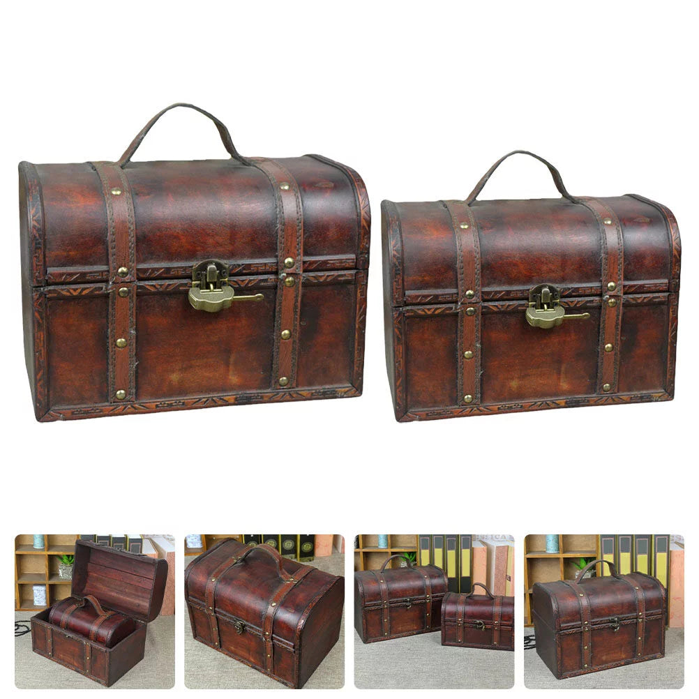 2Pcs Wooden Storage Cases B937