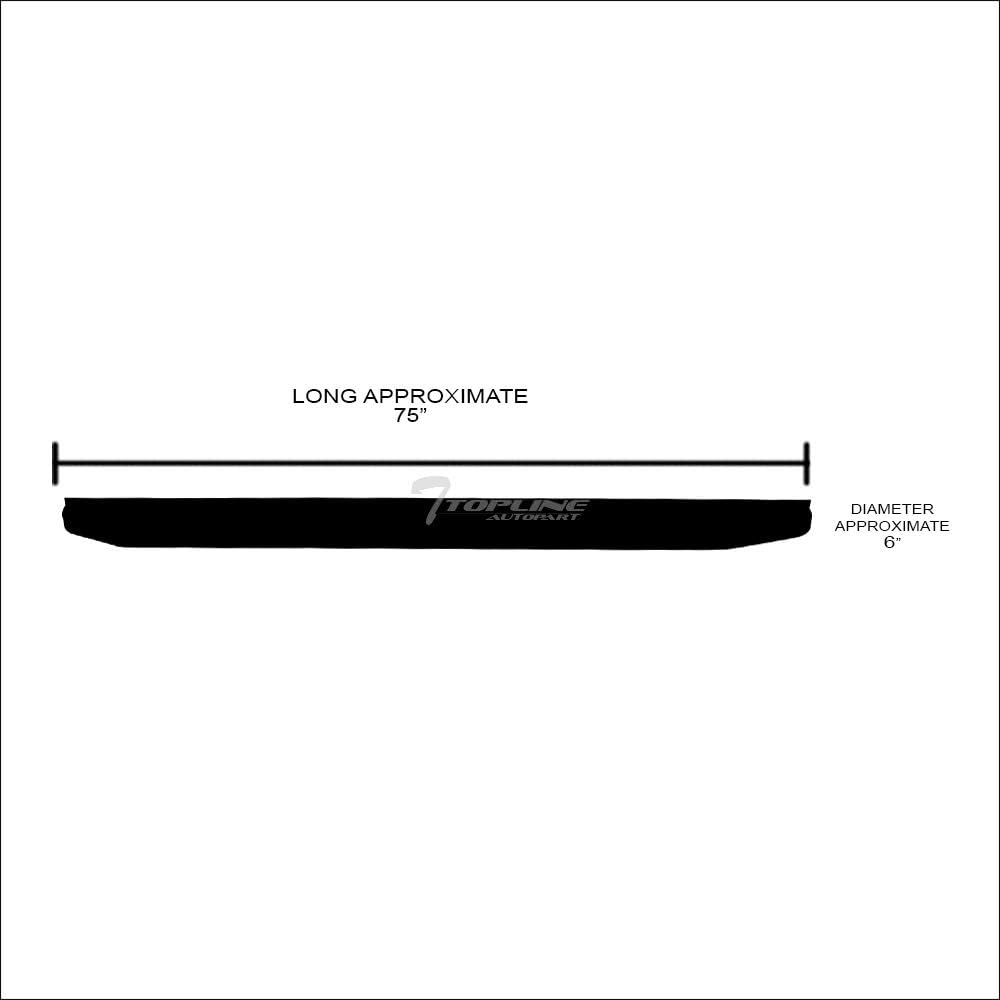 6" Black Aluminum Side Step Rail Running Boards C30353