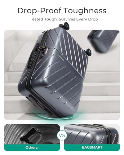 Black 20 inch Polycarbonate Hardside Carry On Luggage M9943