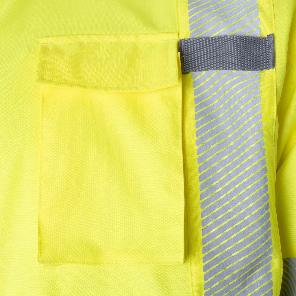 Hi-Vis Safety Jacket with Removable Hood, Yellow, XL E95147