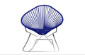 Chrome Deep Blue Acapulco Rocker Chair I9770