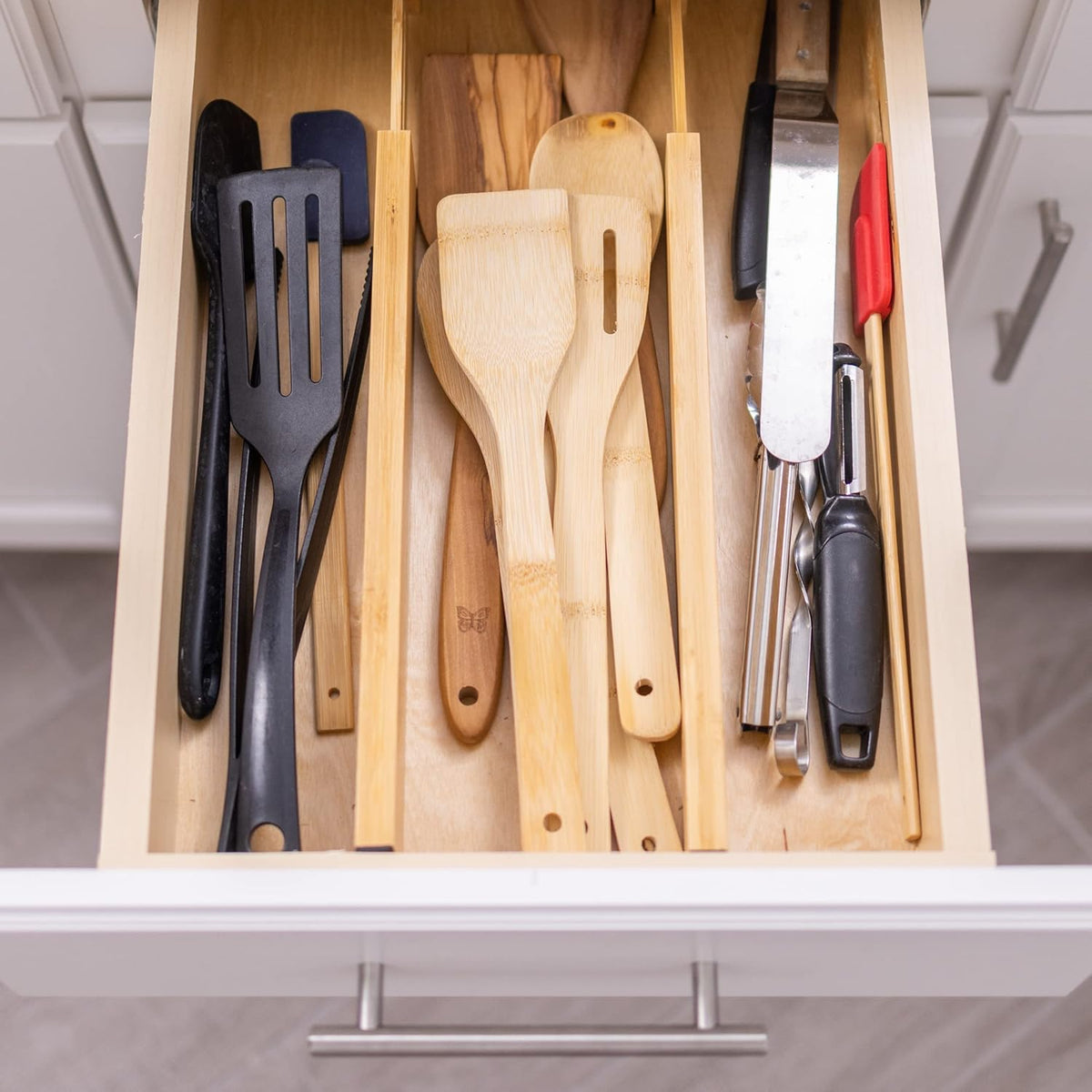 Adjustable Bamboo Drawer Divider 4 Pack A958312