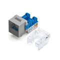 Cat6a Punch Down Keystone Jack - Unshielded - Gray - 24pc H3540