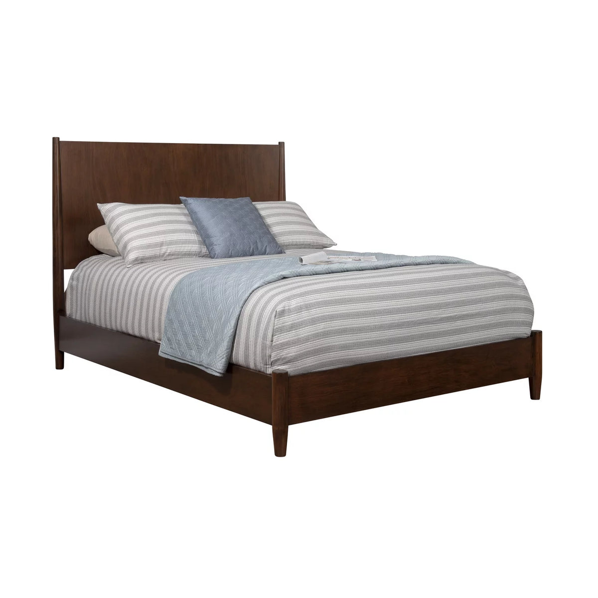 Gray Wood Full Size Panel Bed X306748