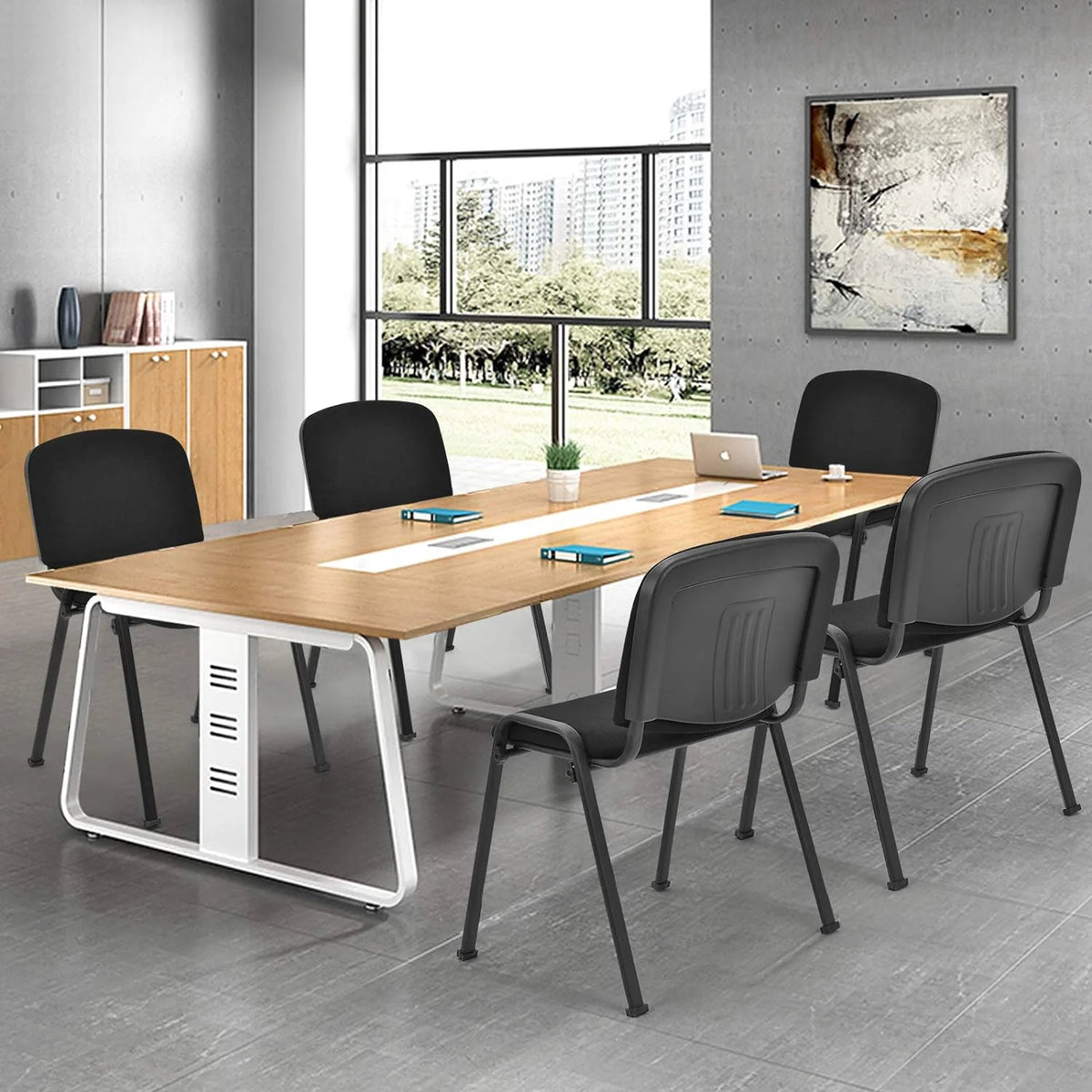 5 PCS Ergonomic Stackable Office Chairs Set C4301