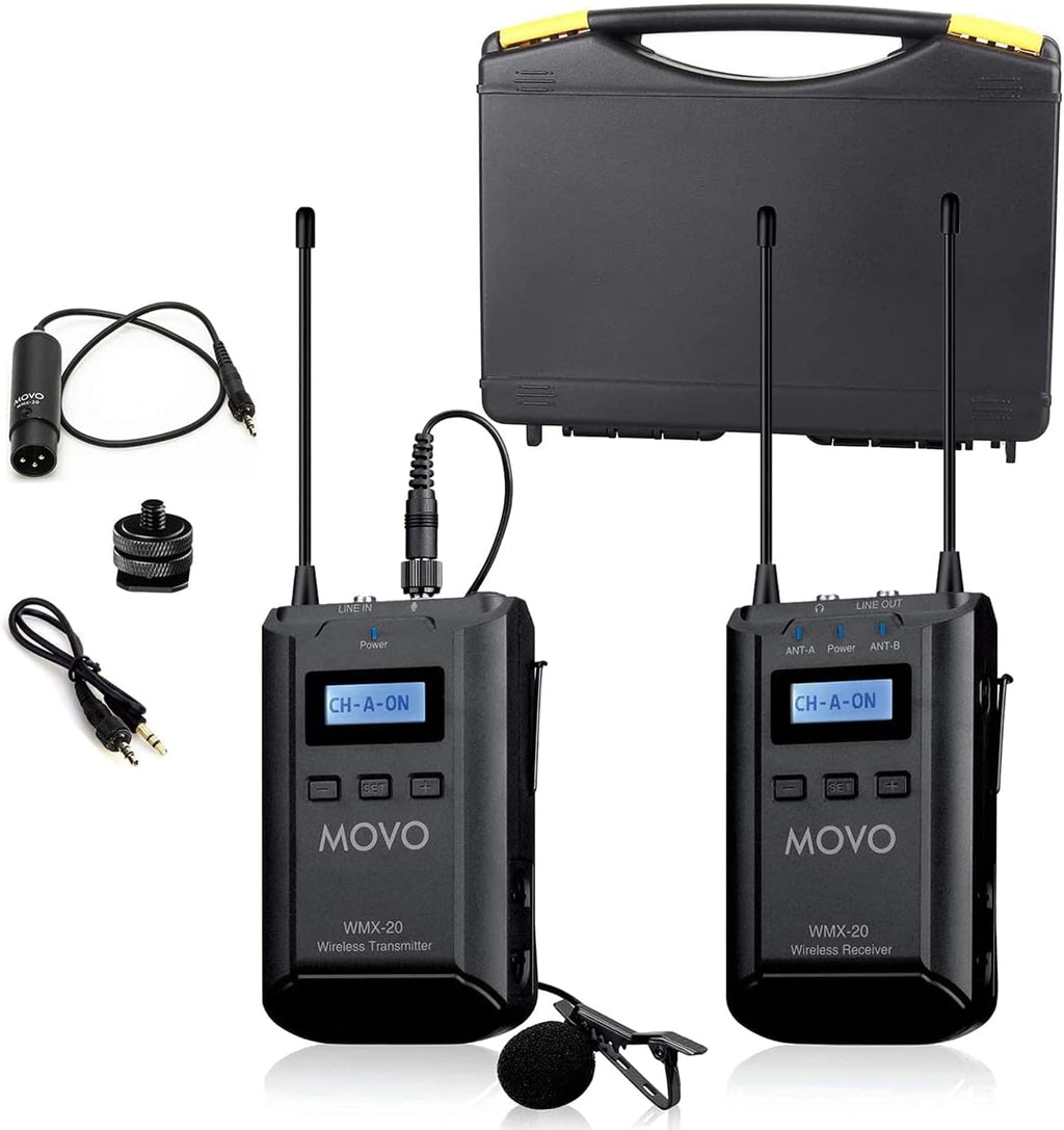 48-Channel UHF Wireless Lavalier Microphone System with 1 Receiver, 1 Transmitter, and 1 Lapel Microphone M57708