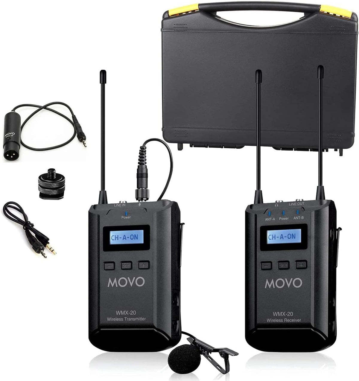 48-Channel UHF Wireless Lavalier Microphone System with 1 Receiver, 1 Transmitter, and 1 Lapel Microphone M57708