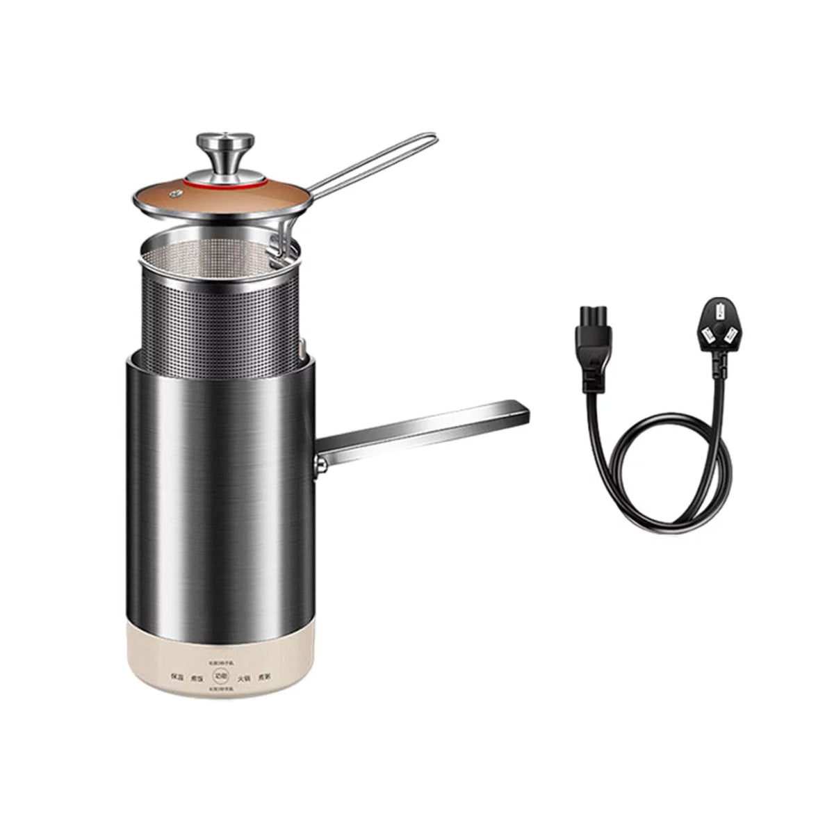 Electric Deep Fryer Pot with Lid and Hook I37893