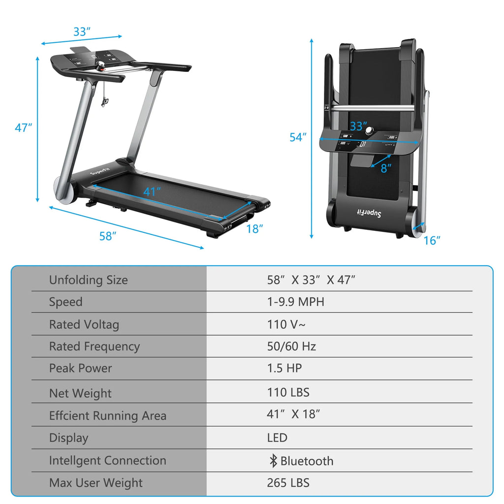 Electric Folding Treadmill M15942