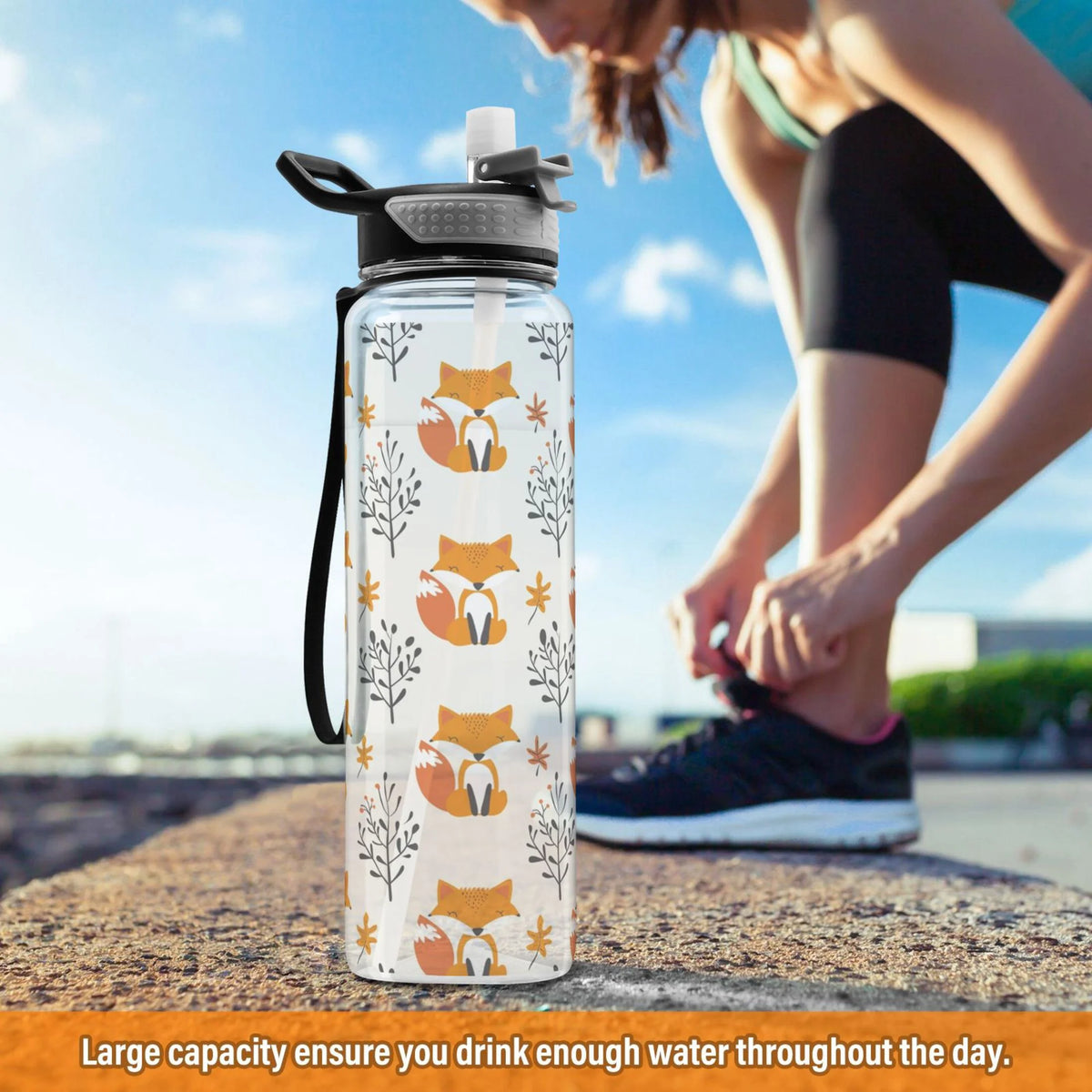 32oz Tritan Water Bottle with Straw K6318