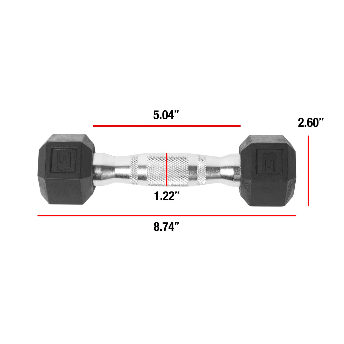 70lb Coated Hex Dumbbell B87634