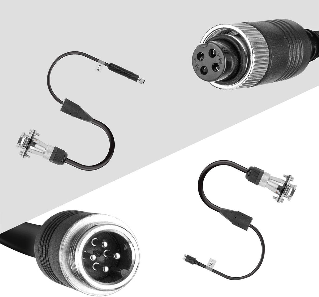 Heavy Duty Vehicle Coil Trailer Cable with 4 PIN AV Connector Disconnect Kit, Pack of 2 H501705