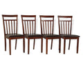 Set of 4 Solid Wood Dining Chairs with Padded Seat P4828