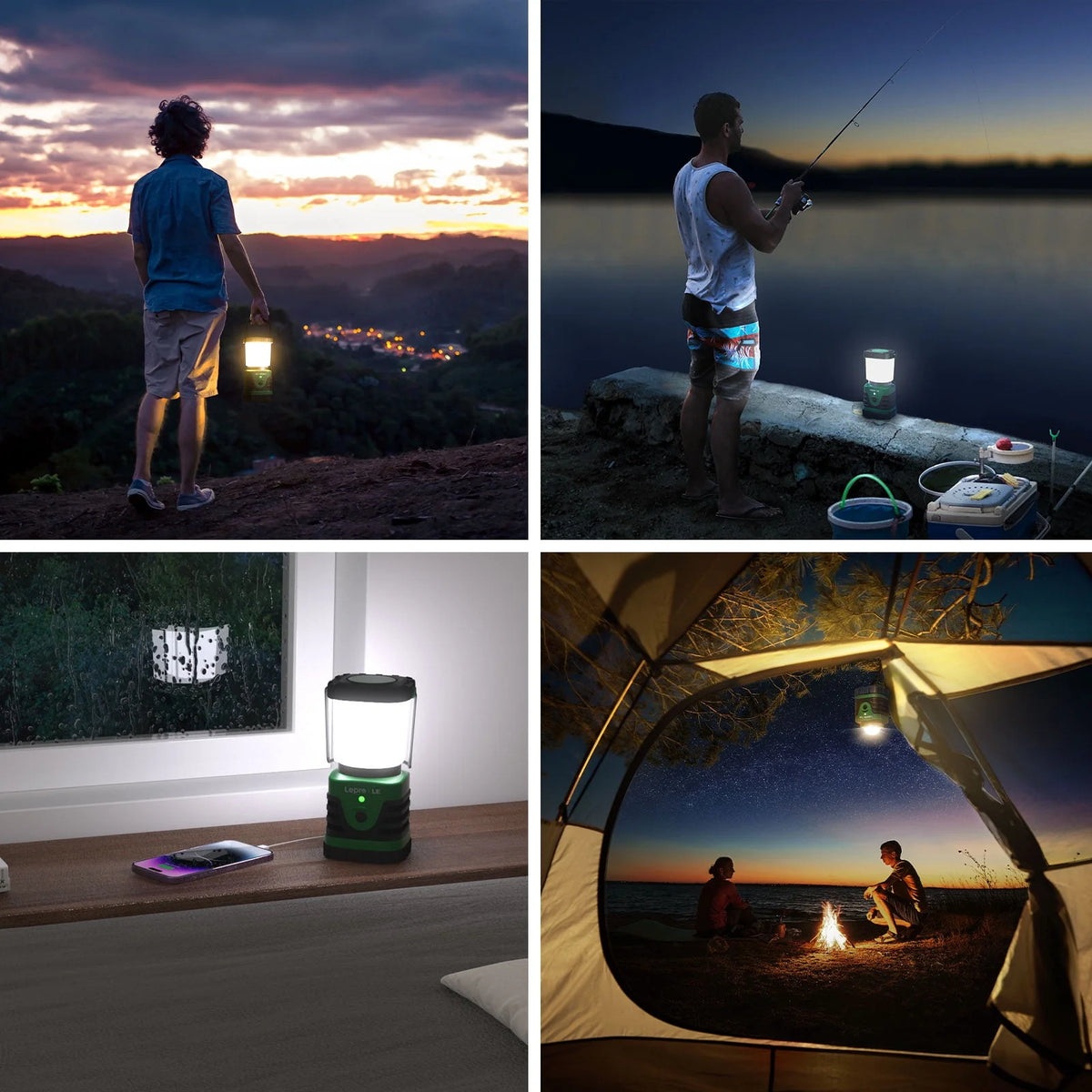 LED Camping Lantern Rechargeable 1000LM 4400mAh Y9871
