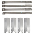 4-Pack Stainless Steel BBQ Gas Grill Tube Burner & Heat Shield Plate Replacement Parts X2187