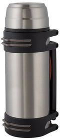 Large Stainless Steel Double Wall Vacuum Insulated Beverage Bottle with Plastic Drinking Mug J662