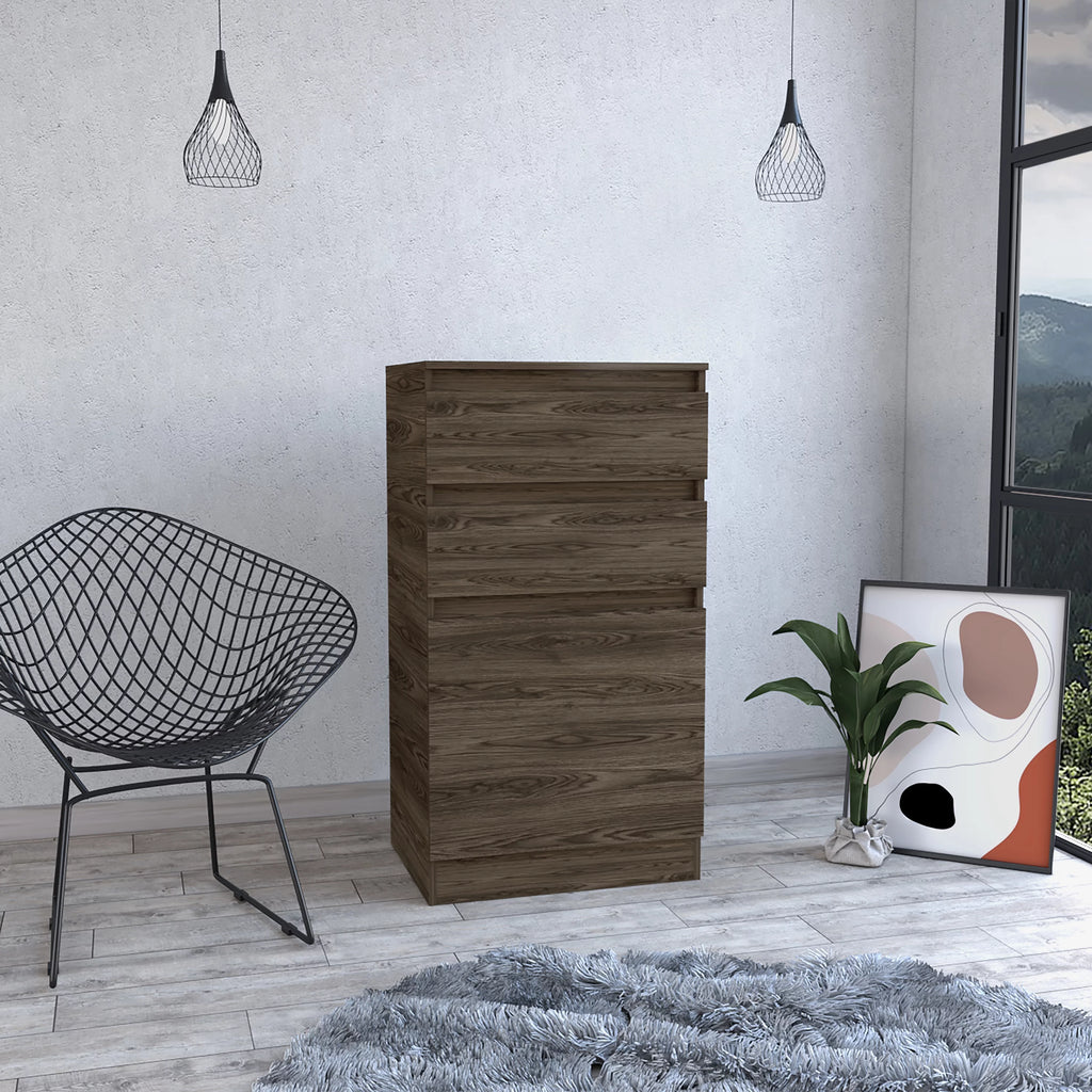 Dark Walnut Dresser with Mirror L191254