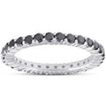 Black Diamond Eternity Ring 14k White Gold H496560