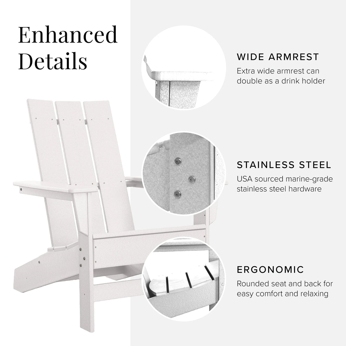 Oversized White Adirondack Chairs C518743