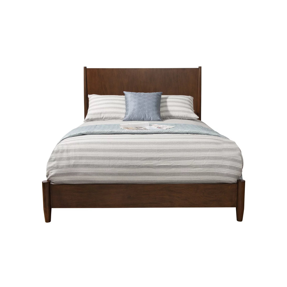 Gray Wood Full Size Panel Bed X306748