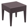 Brown Square Resin Side Table E34890