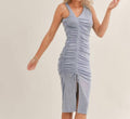 Ruched Midi Dress S888
