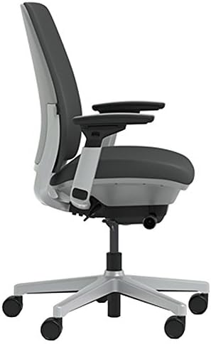 Graphite Chair with Platinum Base & Hard Floor Casters C87932