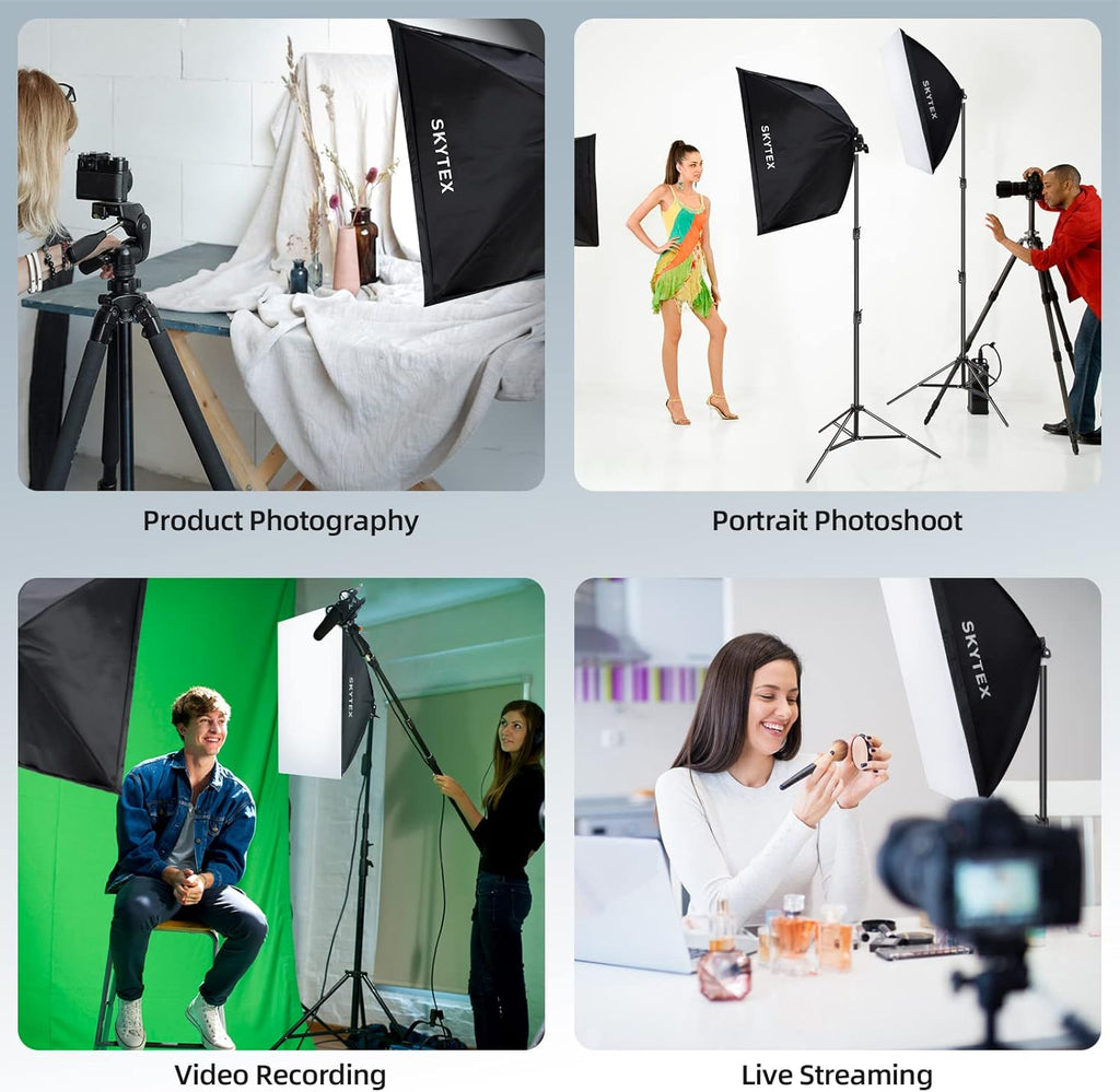 Softbox Continuous Photography Lighting Kit with 2 Soft Boxes and 2 LED Bulbs P6764